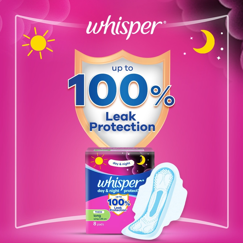 WHISPER Day & Night Protect Long with Wings 8s