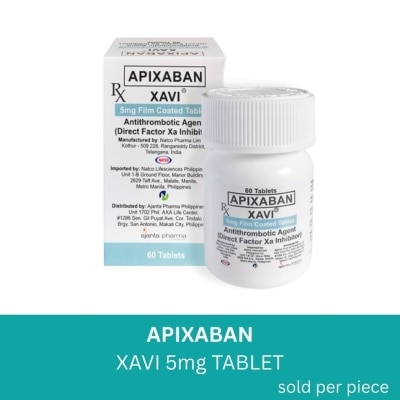 XAVI XAVI 5MG Fiml Coated Tablet 1 Bottle [PRESCRIPTION REQUIRED]