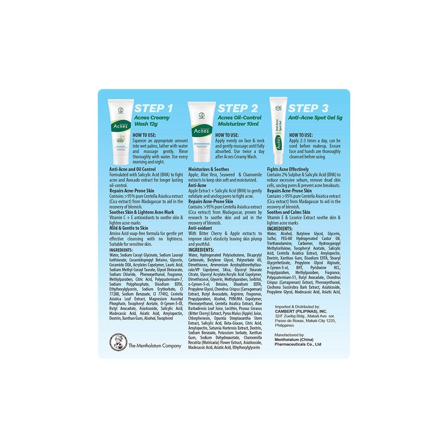 ACNES Mentholatum Anti-Acne Trial Kit