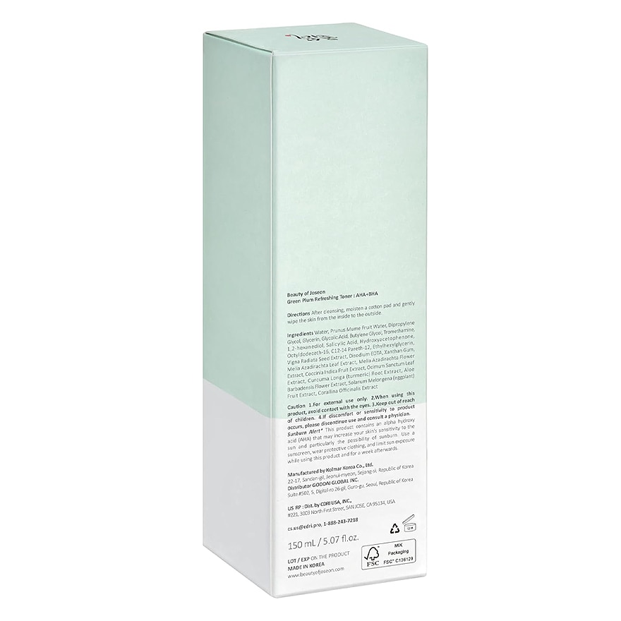 BEAUTY OF JOSEON Green Plum Refreshing Cleanser 100ml