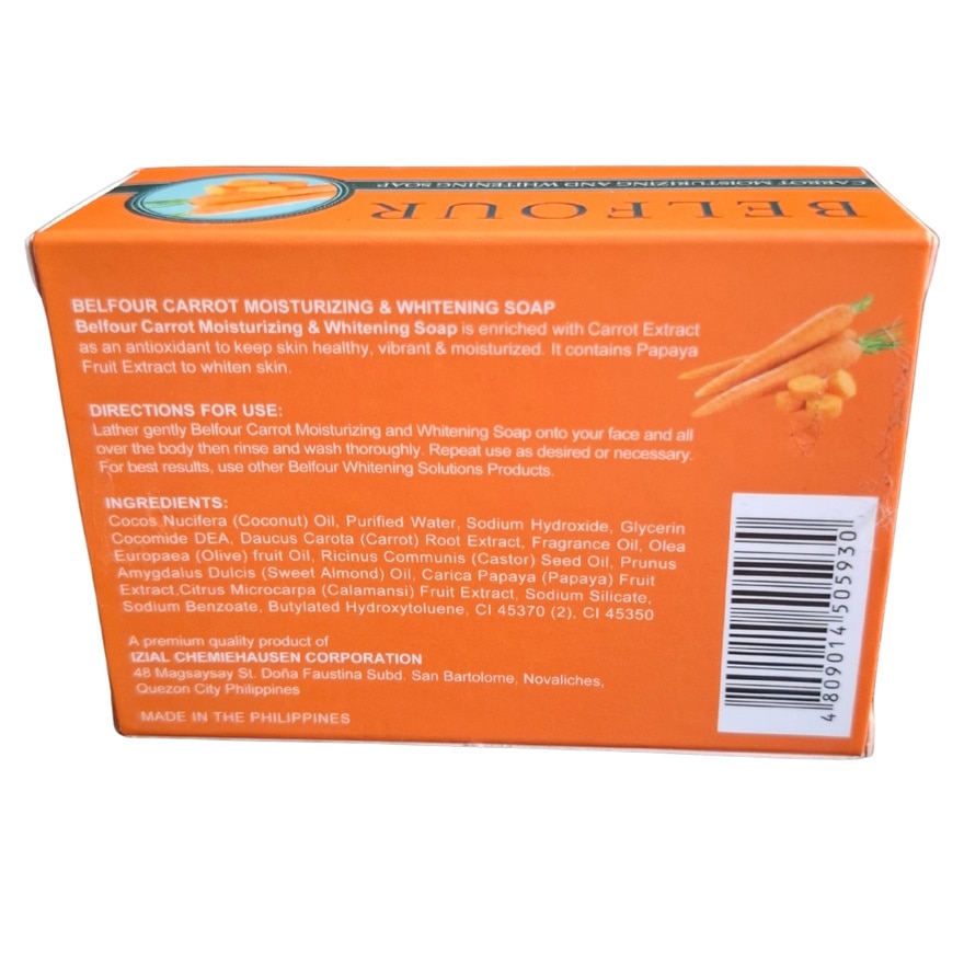 Carrot Moisturizing Whitening Soap 150g