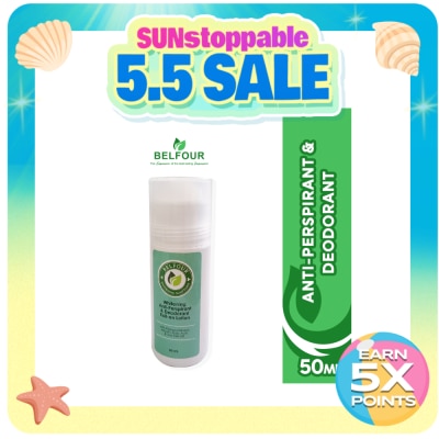 BELFOUR - BELFOUR Whiteing Anti-Perspirant & Deodorant Roll-On Lotion 50g