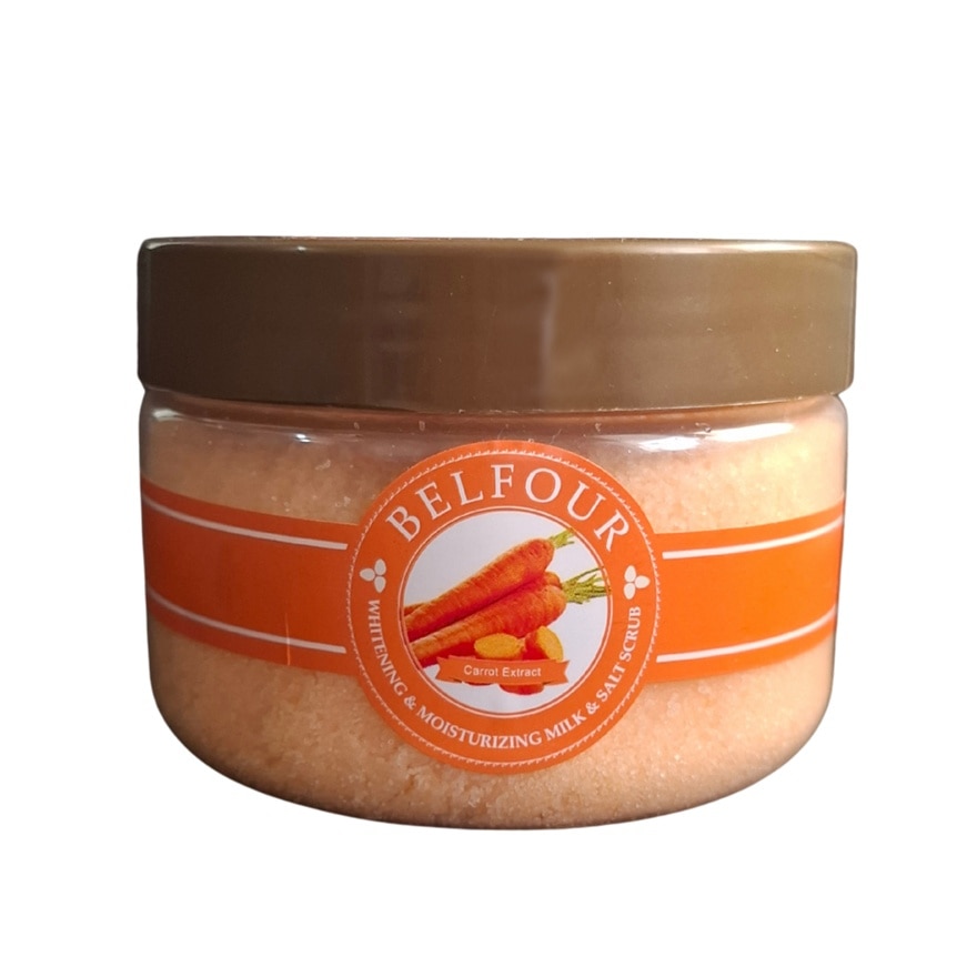 BELFOUR Whitening Moisturizing Milk Salt Scrub with Carrot Extract 350g
