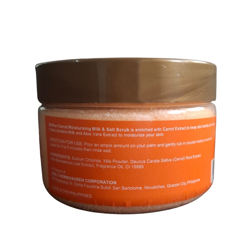 BELFOUR Whitening Moisturizing Milk Salt Scrub with Carrot Extract 350g
