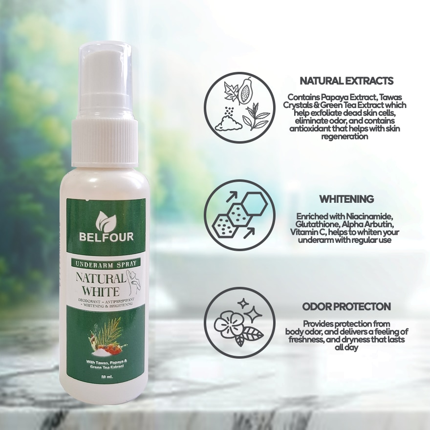 BELFOUR Underarm Spray Natural White 50ml