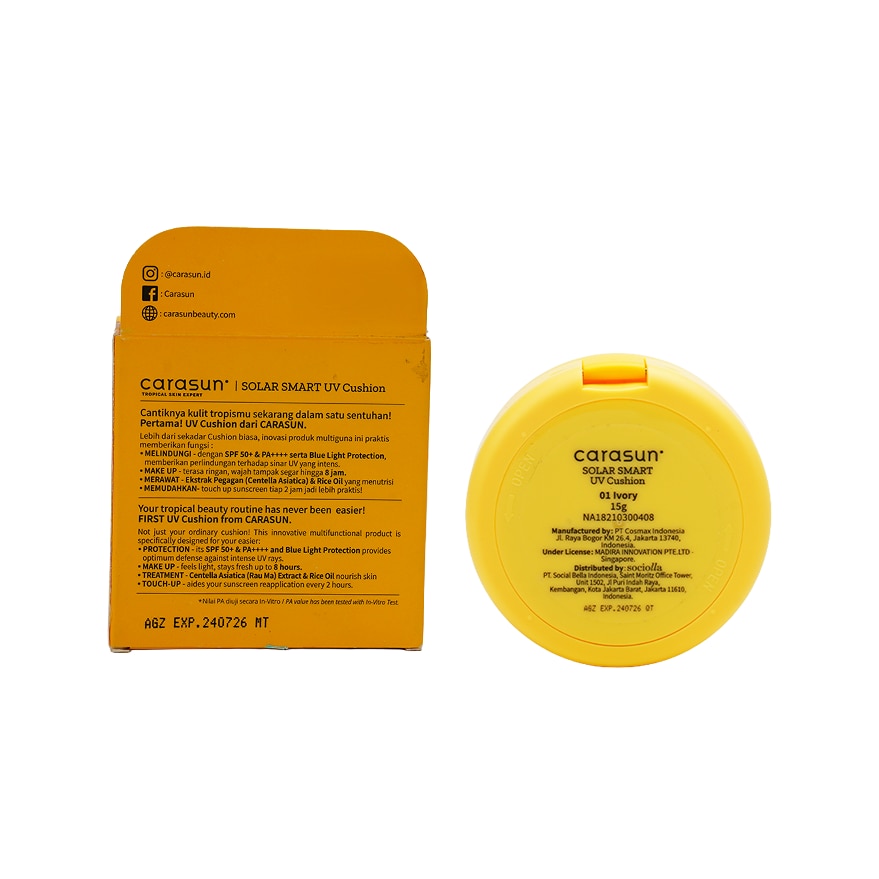 CARASUN Solar Smart UV Cushion SPF50 01 Ivory 15g