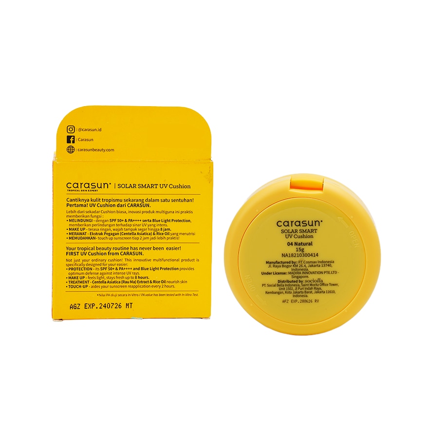 CARASUN Solar Smart UV Cushion SPF50 04 Natural 15g
