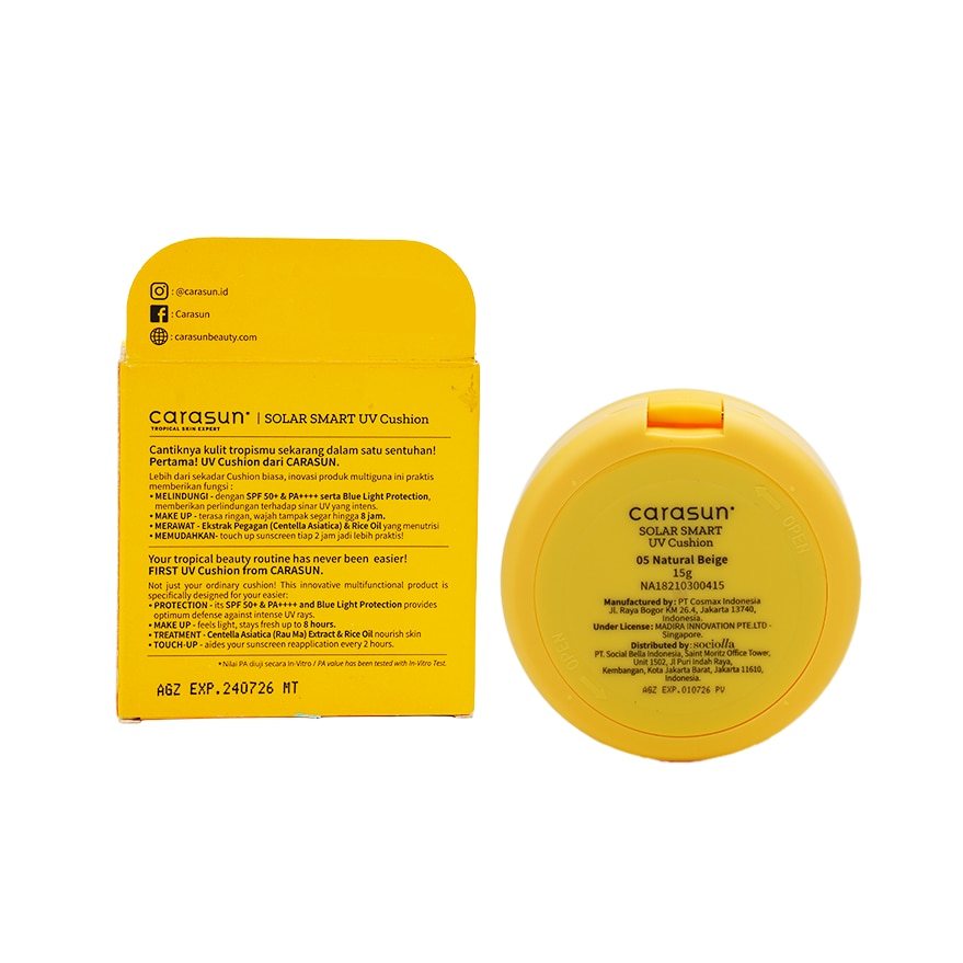 CARASUN Solar Smart UV Cushion SPF50 05 Natural Beige 15g
