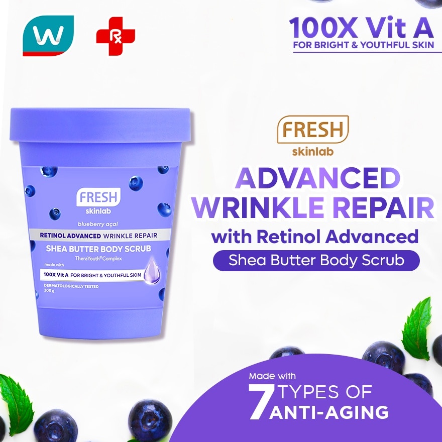 Fresh Skinlab Retinol Advanced Wrinkle Repair Shea Butter Body Scrub 300g