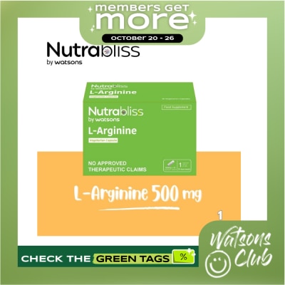 NUTRABLISS WS NUTRABLISS WS L Arginine 500mg Vegetarian Capsule Sold Per Piece image