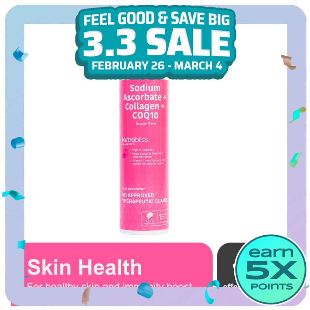 Sodium Ascorbate + Collagen +COQ10 x10 Effervescent Tablets