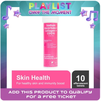 NUTRABLISS WS - Sodium Ascorbate + Collagen +COQ10 x10 Effervescent Tablets