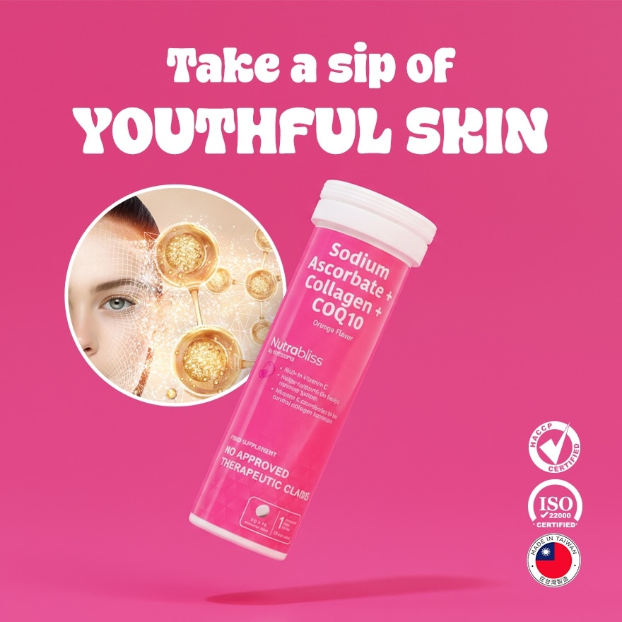 Sodium Ascorbate + Collagen +COQ10 x10 Effervescent Tablets