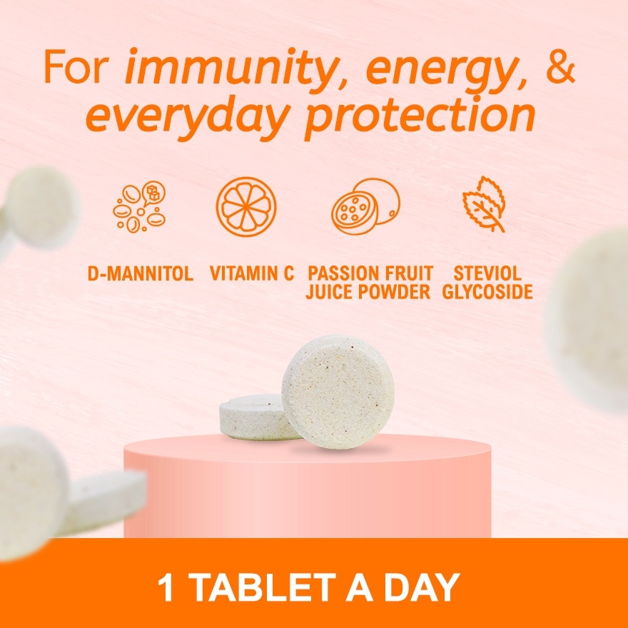 NUTRABLISS WS Ascorbic Acid 1000mg x 10 Effervescent Tablets (Expiry: June 10, 2026)