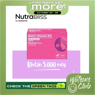 NUTRABLISS WS NUTRABLISS WS Biotin 5000mcg Capsule (Sold Per Piece) image