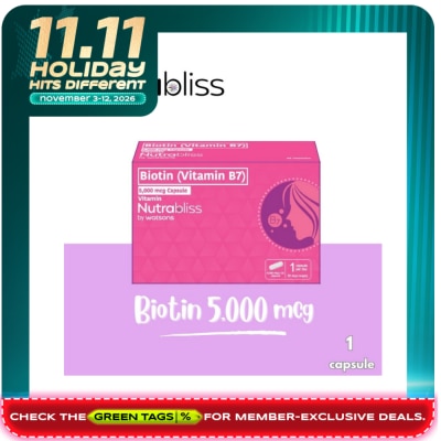 NUTRABLISS WS NUTRABLISS WS Biotin 5000mcg Capsule (Sold Per Piece) image