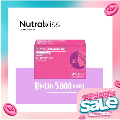 NUTRABLISS WS NUTRABLISS WS Biotin 5000mcg Capsule (Sold Per Piece) image