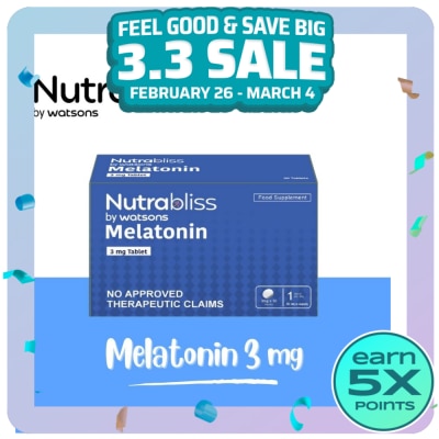 NUTRABLISS WS NUTRABLISS WS Melatonin 3mg (Sold Per Piece)