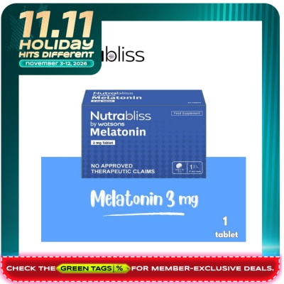 NUTRABLISS WS NUTRABLISS WS Melatonin 3mg (Sold Per Piece) image