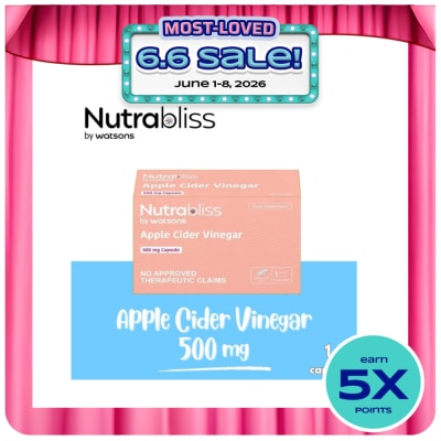 NUTRABLISS WS - NUTRABLISS WS Apple Cider Vinegar 500mg Capsule Sold Per Piece (Expiry: January 31, 2028)