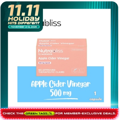 NUTRABLISS WS NUTRABLISS WS Apple Cider Vinegar 500mg Capsule Sold Per Piece image