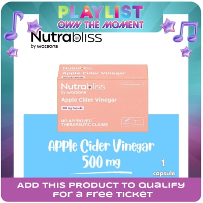 NUTRABLISS WS - NUTRABLISS WS Apple Cider Vinegar 500mg Capsule Sold Per Piece (Expiry: January 31, 2028)