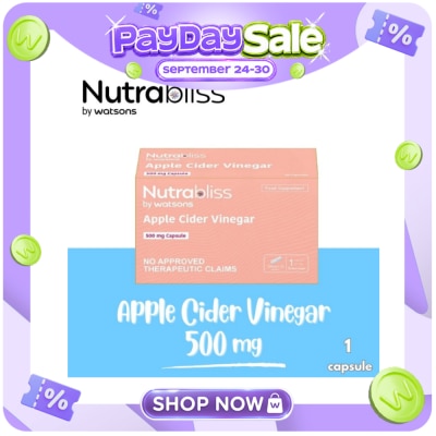 NUTRABLISS WS NUTRABLISS WS Apple Cider Vinegar 500mg Capsule Sold Per Piece (Expiry: January 31, 2028) image