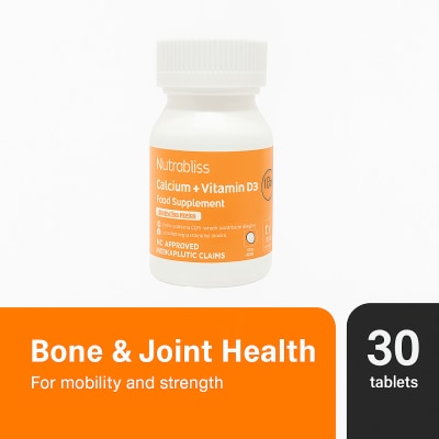 NUTRABLISS WS - NUTRABLISS Calcium + Vitamin D3 30 Chewable Tablets