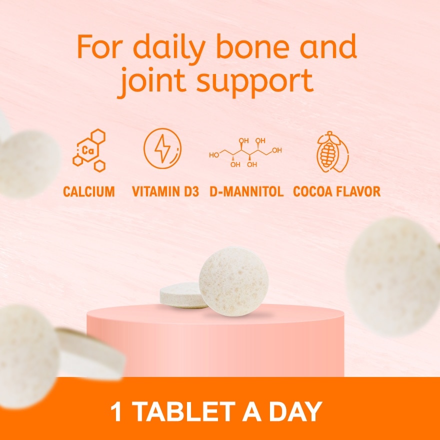 NUTRABLISS Calcium + Vitamin D3 30 Chewable Tablets