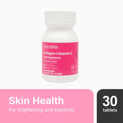 NUTRABLISS WS NUTRABLISS Collagen + Vitamin C Passion Fruit Flavor Food Supplement 30 Chewable Tablets