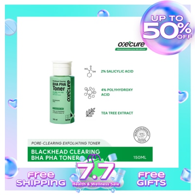 OXECURE Blackhead Clearing BHA PHA Toner 150ml