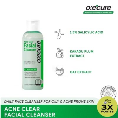 OXECURE Acne Clear Facial Cleanser 120ml