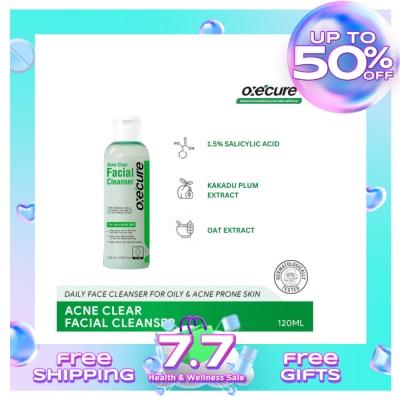 OXECURE Acne Clear Facial Cleanser 120ml