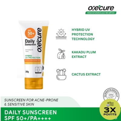 OXECURE Daily Sunscreen Hybrid UV Protection SP50+ PA++++ 30g