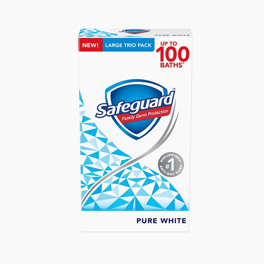 SAFEGUARD Pure White Tripid Bar Soap 115g