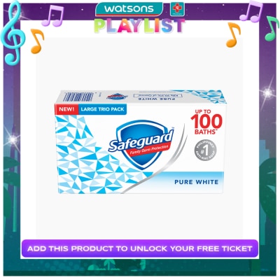 SAFEGUARD SAFEGUARD Pure White Tripid Bar Soap 115g