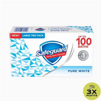 SAFEGUARD SAFEGUARD Pure White Tripid Bar Soap 115g