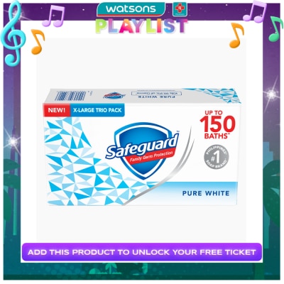 SAFEGUARD SAFEGUARD Pure White Bar Soap X-Large Trio Pack 160g