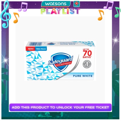 SAFEGUARD SAFEGUARD Pure White Bar Soap Trio Pack 78g