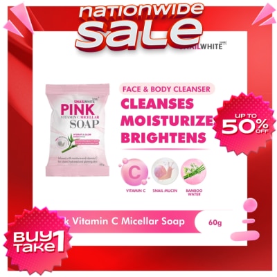 SNAILWHITE Pink Vitamin C Micellar Soap 60g