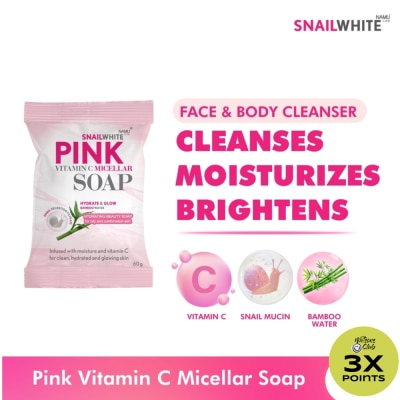 SNAILWHITE Pink Vitamin C Micellar Soap 60g