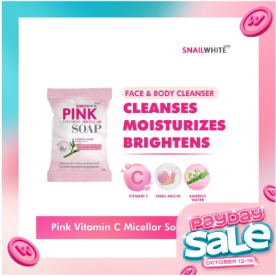 SNAILWHITE Pink Vitamin C Micellar Soap 60g image