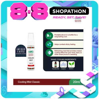 SNAKE BRAND - SNAK BRAND Cooling Body Mist Classic 20ml image