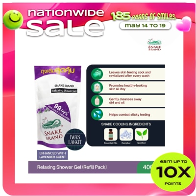 SNAKE BRAND - Snake Brand Relaxing Shower Gel Refill 400ml