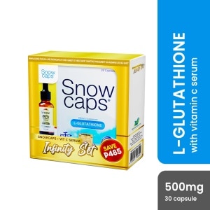 SNOW CAPS Premium  L-Glutathione 500mg with Free Vitamin C  Serum Save 485