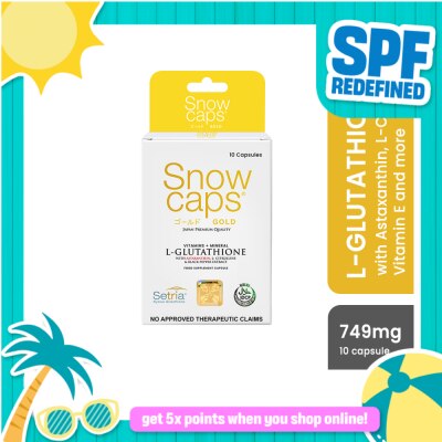 SNOW, SNOW CAPS Gold L-Glutathione Trial Pack 749mg 10s | Watsons  Philippines