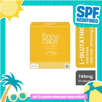 SNOW - SNOW CAPS Gold L-Glutathione 749mg 30s with Free Snow Skin Whitening Soap