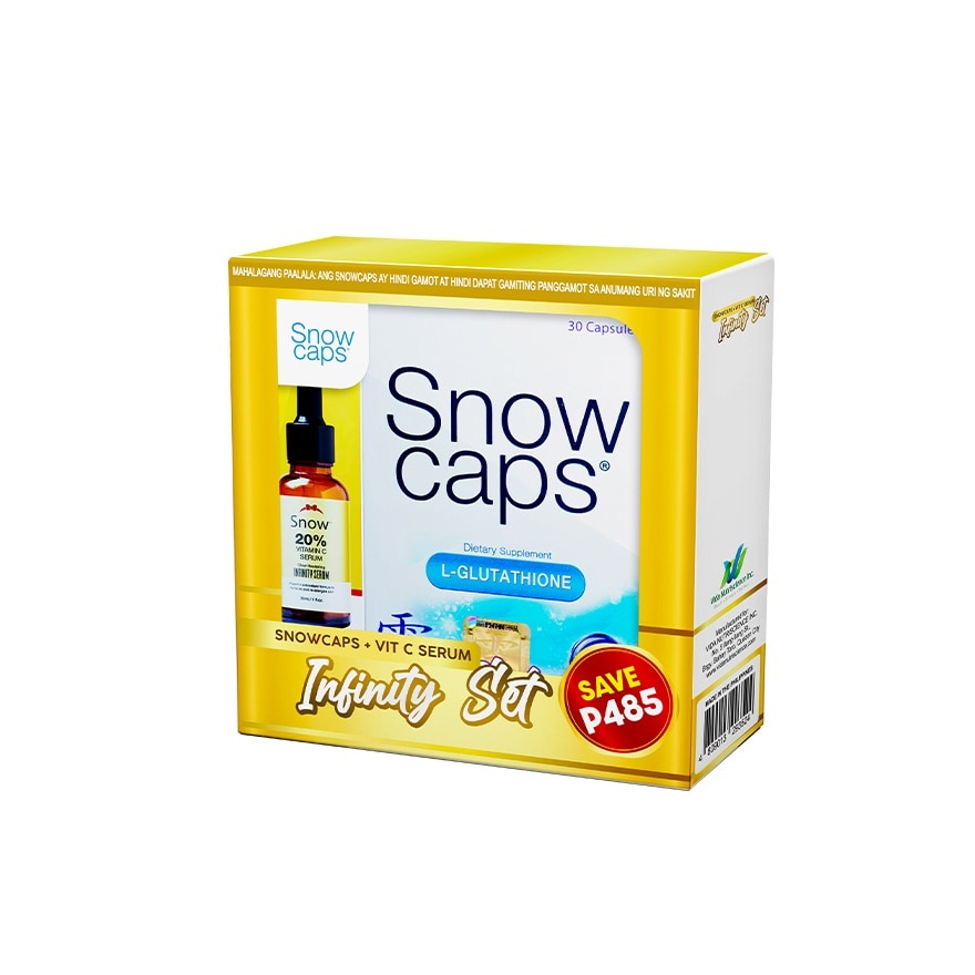SNOW CAPS Premium  L-Glutathione 500mg with Free Vitamin C  Serum Save 485