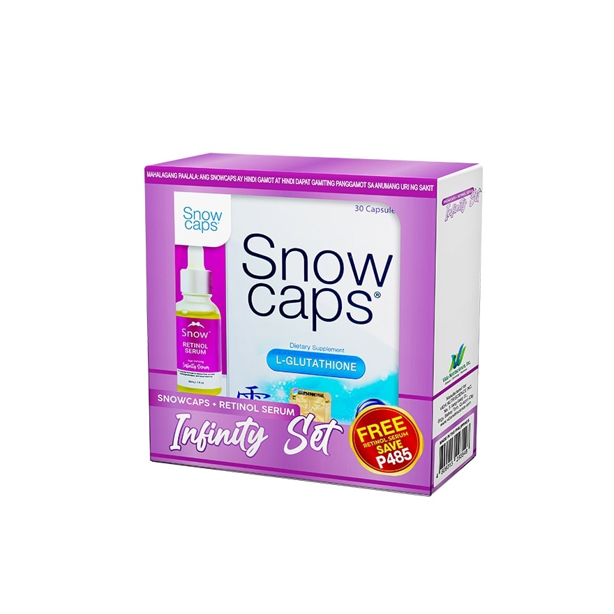 SNOW CAPS Premium L-Glutathione 500mg with Free Retinol Serum Save 485