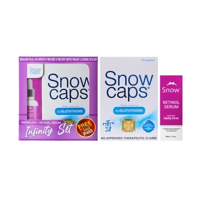 snow caps glutathione price in watsons SNOW, SNOW CAPS Premium L-Glutathione 500mg with Free Retinol Serum Save  485